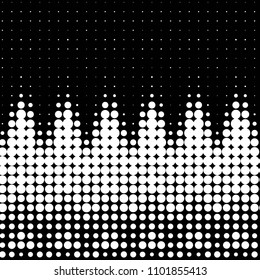 Spotted black and white grunge vector line background. Abstract halftone illustration background. Grunge grid polka dot background pattern
