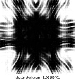 Spotted black and white grunge vector line background. Abstract halftone illustration background. Grunge grid polka dot background pattern
