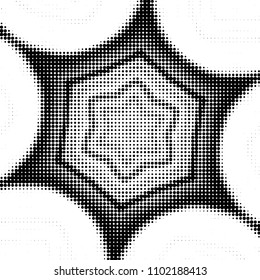 Spotted black and white grunge vector line background. Abstract halftone illustration background. Grunge grid polka dot background pattern

