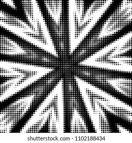 Spotted black and white grunge vector line background. Abstract halftone illustration background. Grunge grid polka dot background pattern
