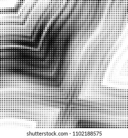 Spotted black and white grunge vector line background. Abstract halftone illustration background. Grunge grid polka dot background pattern
