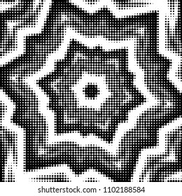 Spotted black and white grunge vector line background. Abstract halftone illustration background. Grunge grid polka dot background pattern

