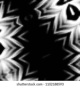 Spotted black and white grunge vector line background. Abstract halftone illustration background. Grunge grid polka dot background pattern
