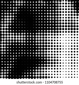 Spotted black and white grunge vector line background. Abstract halftone illustration background. Grunge grid polka dot background pattern
