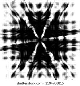 Spotted black and white grunge vector line background. Abstract halftone illustration background. Grunge grid polka dot background pattern
