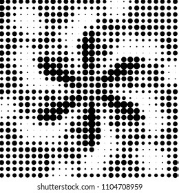 Spotted black and white grunge vector line background. Abstract halftone illustration background. Grunge grid polka dot background pattern
