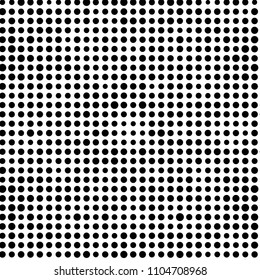 Spotted black and white grunge vector line background. Abstract halftone illustration background. Grunge grid polka dot background pattern
