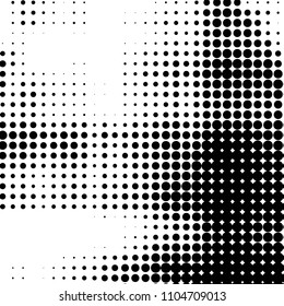 Spotted black and white grunge vector line background. Abstract halftone illustration background. Grunge grid polka dot background pattern
