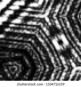 Spotted black and white grunge vector line background. Abstract halftone illustration background. Grunge grid polka dot background pattern

