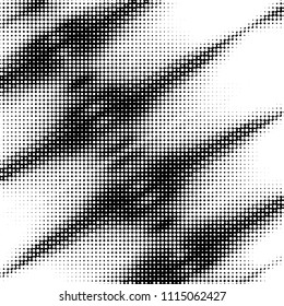 Spotted black and white grunge vector line background. Abstract halftone illustration background. Grunge grid polka dot background pattern
