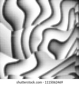 Spotted black and white grunge vector line background. Abstract halftone illustration background. Grunge grid polka dot background pattern
