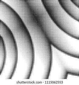 Spotted black and white grunge vector line background. Abstract halftone illustration background. Grunge grid polka dot background pattern
