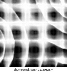 Spotted black and white grunge vector line background. Abstract halftone illustration background. Grunge grid polka dot background pattern
