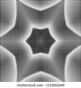 Spotted black and white grunge vector line background. Abstract halftone illustration background. Grunge grid polka dot background pattern

