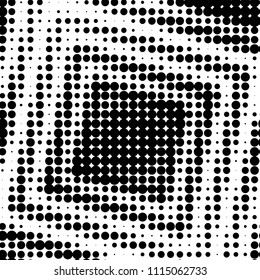 Spotted black and white grunge vector line background. Abstract halftone illustration background. Grunge grid polka dot background pattern
