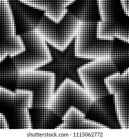 Spotted black and white grunge vector line background. Abstract halftone illustration background. Grunge grid polka dot background pattern
