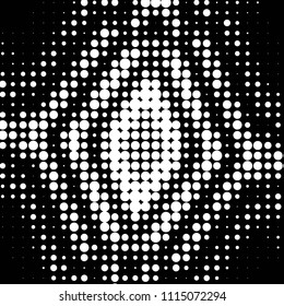 Spotted black and white grunge vector line background. Abstract halftone illustration background. Grunge grid polka dot background pattern
