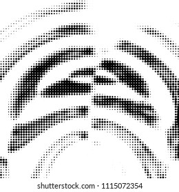 Spotted black and white grunge vector line background. Abstract halftone illustration background. Grunge grid polka dot background pattern

