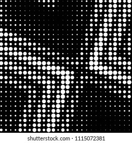 Spotted black and white grunge vector line background. Abstract halftone illustration background. Grunge grid polka dot background pattern
