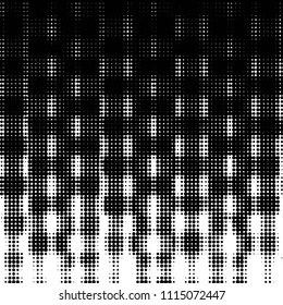 Spotted black and white grunge vector line background. Abstract halftone illustration background. Grunge grid polka dot background pattern
