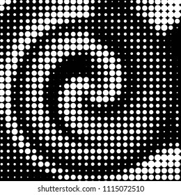 Spotted black and white grunge vector line background. Abstract halftone illustration background. Grunge grid polka dot background pattern
