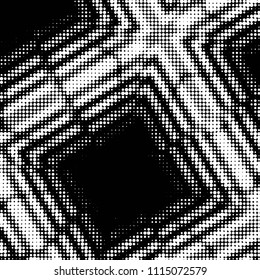 Spotted black and white grunge vector line background. Abstract halftone illustration background. Grunge grid polka dot background pattern
