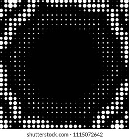 Spotted black and white grunge vector line background. Abstract halftone illustration background. Grunge grid polka dot background pattern
