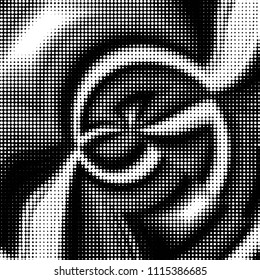 Spotted black and white grunge vector line background. Abstract halftone illustration background. Grunge grid polka dot background pattern

