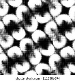 Spotted black and white grunge vector line background. Abstract halftone illustration background. Grunge grid polka dot background pattern
