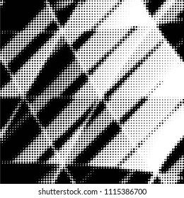 Spotted black and white grunge vector line background. Abstract halftone illustration background. Grunge grid polka dot background pattern
