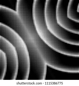 Spotted black and white grunge vector line background. Abstract halftone illustration background. Grunge grid polka dot background pattern
