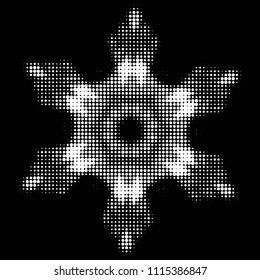 Spotted black and white grunge vector line background. Abstract halftone illustration background. Grunge grid polka dot background pattern
