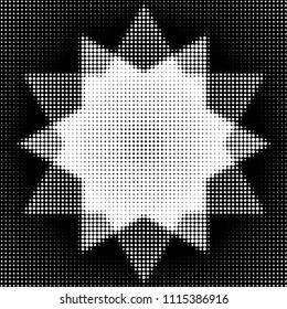 Spotted black and white grunge vector line background. Abstract halftone illustration background. Grunge grid polka dot background pattern
