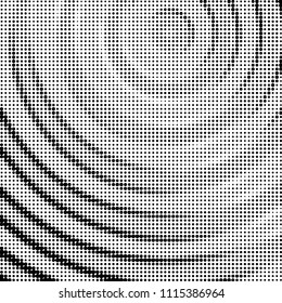 Spotted black and white grunge vector line background. Abstract halftone illustration background. Grunge grid polka dot background pattern
