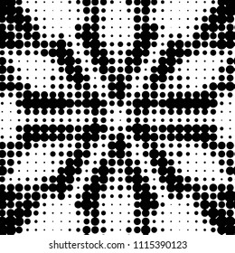 Spotted black and white grunge vector line background. Abstract halftone illustration background. Grunge grid polka dot background pattern

