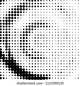 Spotted black and white grunge vector line background. Abstract halftone illustration background. Grunge grid polka dot background pattern
