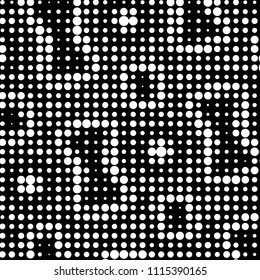 Spotted black and white grunge vector line background. Abstract halftone illustration background. Grunge grid polka dot background pattern
