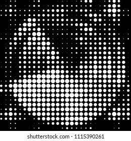 Spotted black and white grunge vector line background. Abstract halftone illustration background. Grunge grid polka dot background pattern
