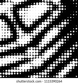 Spotted black and white grunge vector line background. Abstract halftone illustration background. Grunge grid polka dot background pattern
