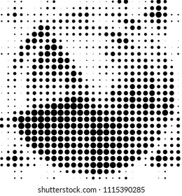 Spotted black and white grunge vector line background. Abstract halftone illustration background. Grunge grid polka dot background pattern
