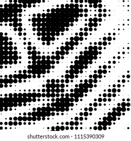Spotted black and white grunge vector line background. Abstract halftone illustration background. Grunge grid polka dot background pattern
