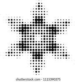 Spotted black and white grunge vector line background. Abstract halftone illustration background. Grunge grid polka dot background pattern
