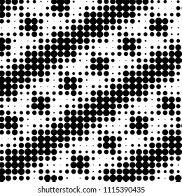 Spotted black and white grunge vector line background. Abstract halftone illustration background. Grunge grid polka dot background pattern
