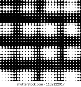 Spotted black and white grunge vector line background. Abstract halftone illustration background. Grunge grid polka dot background pattern
