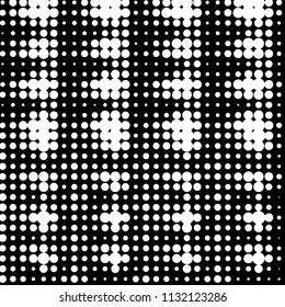 Spotted black and white grunge vector line background. Abstract halftone illustration background. Grunge grid polka dot background pattern
