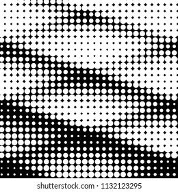 Spotted black and white grunge vector line background. Abstract halftone illustration background. Grunge grid polka dot background pattern

