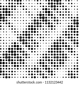 Spotted black and white grunge vector line background. Abstract halftone illustration background. Grunge grid polka dot background pattern
