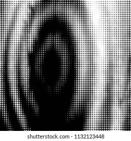 Spotted black and white grunge vector line background. Abstract halftone illustration background. Grunge grid polka dot background pattern
