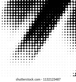 Spotted black and white grunge vector line background. Abstract halftone illustration background. Grunge grid polka dot background pattern
