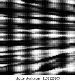 Spotted black and white grunge vector line background. Abstract halftone illustration background. Grunge grid polka dot background pattern
